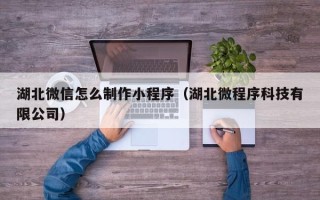 宜春湖北微信怎么制作小程序（湖北微程序科技有限公司）